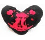 Love Heart Black I Love You Music Pillow With I Love You on Press Medium Size[10 x 14 inches]